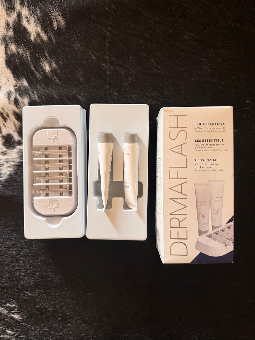 New DERMAFLASH The Essentials Skin Care 4 Weeks Replenishment  Kit